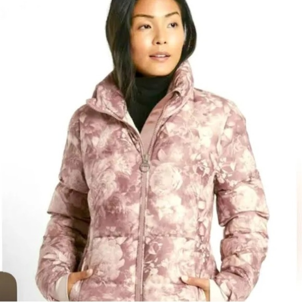 Athleta Downtown Printed puffer jacket L